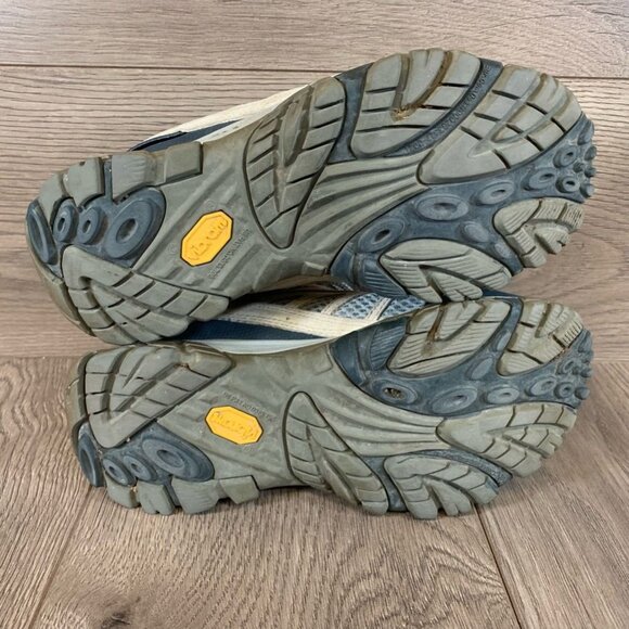 Merrell Womens Athletic Shoes Beige Gray Mesa Low Top Leather Lace Up 7M - Picture 5 of 9